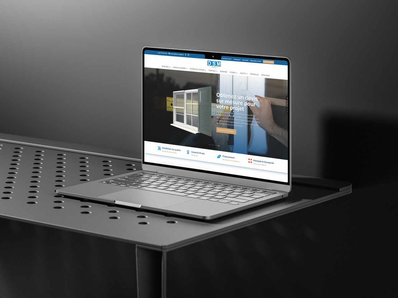 Un site web conçu pour mettre en valeur les menuiseries extérieures et les réalisations DSM Habitat